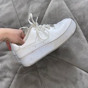 White platform air force ones